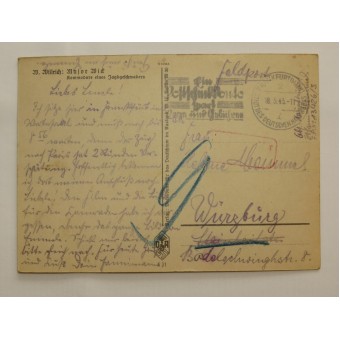 Carte postale W.Willrich. Luftwaffe majeur Wick. Espenlaub militaria